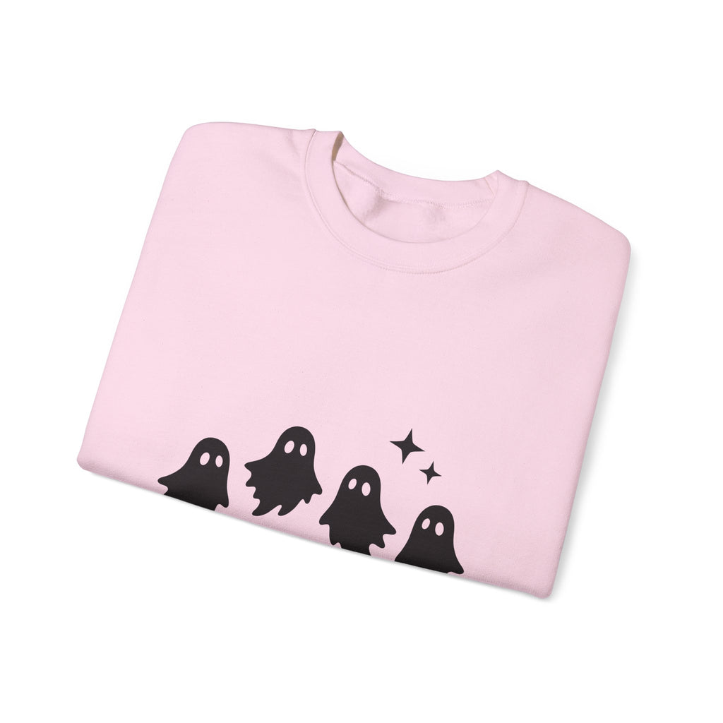Ghost Halloween Spooky Gift Minimalist Specter Horror Fan Ghostly Creepy Silhouette Sweatshirt