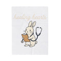 Hare Doctor Blanket Nurse Creature Gift Women Playful Blanket Rabbit Doctor Blanket Nursing Enthusiast Funny Blanket Beast Graphic Cartoon Doctor