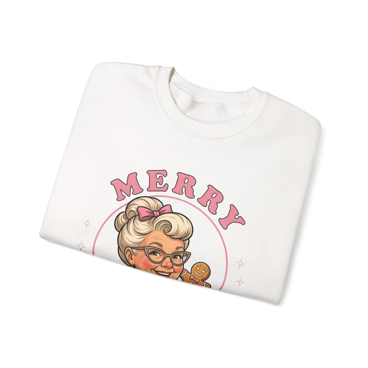Grandma Cookie Christmas Pastry Gift Comic Cookie Christmas Fan Cartoon Bakery Vintage Sweatshirt