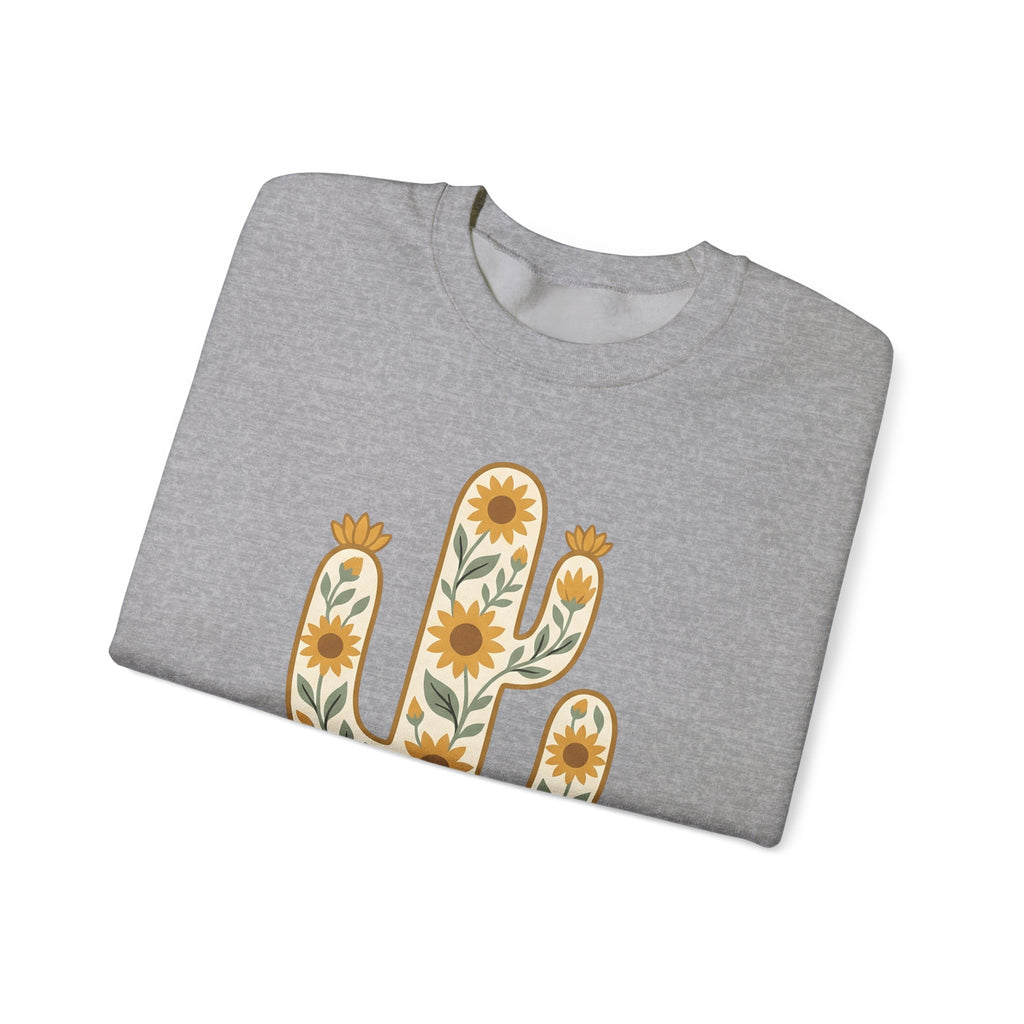 Prickly Flower Sweatshirt Cowgirl Cowboy Gift Women Vintage Sweatshirt Thorn Sweatshirt Rancher Fan Retro Sweatshirt Rodeo Graphic Sketch Sunflower Sweatshirt