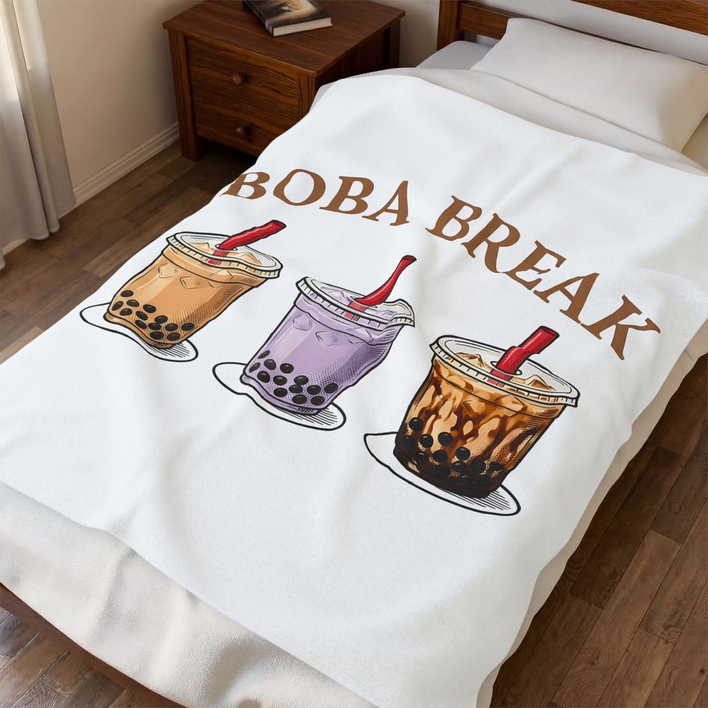 Pearl Tea Blanket Boba Snack Gift Women Doodle Blanket Bubble Tea Blanket Boba Fan Milk Tea Blanket Munchie Graphic Graphic Beverage Cup Blanket