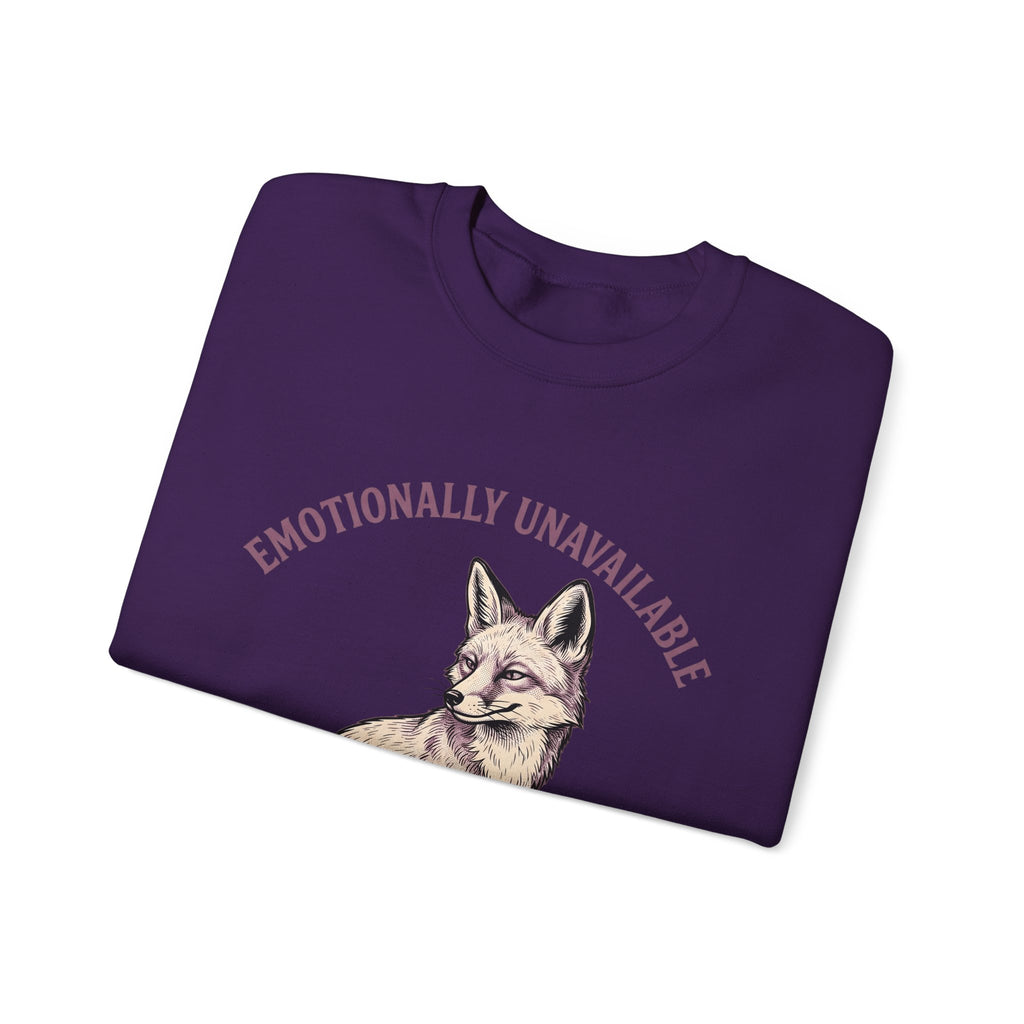 Fox Funny Animal Gift Hand Drawn Fox Humor Fan Illustrated Wildlife Vintage Arched Text Sweatshirt