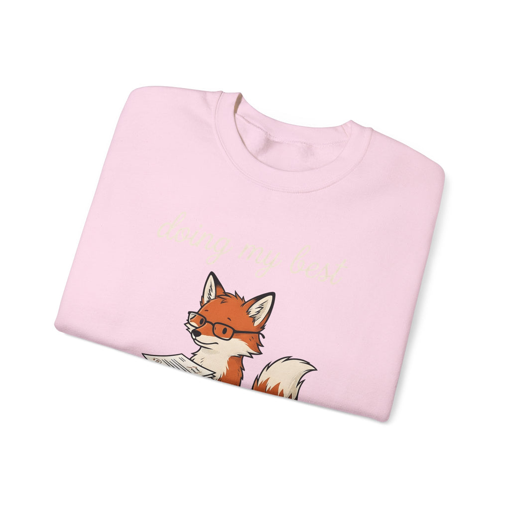 Fox Glasses Sweatshirt Teacher Animal Gift Women Cute Sweatshirt Spectacles Sweatshirt Educator Enthusiast Adorable Sweatshirt Wildlife Graphic Hand Drawn