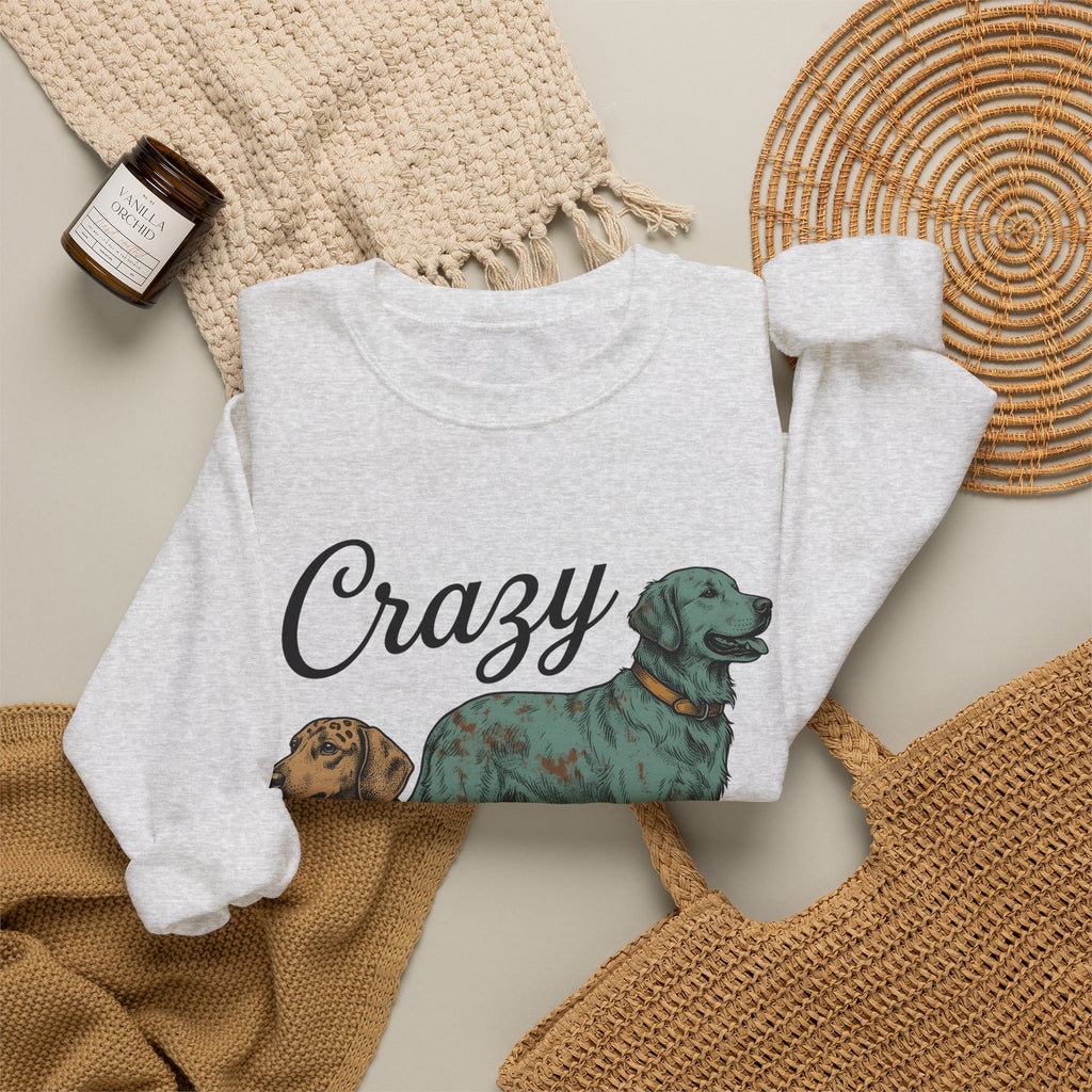 Dog Duo Sweatshirt Dog Mom Pets Gift Women Vintage Sweatshirt Canine Sweatshirt Dog Mom Fan Retro Sweatshirt Animal Graphic Hand Drawn Leopard Print Sweatshirt