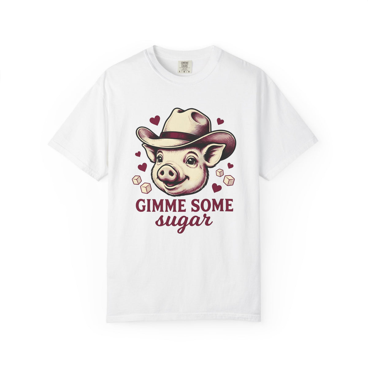 Pig Rancher Hat T-Shirt Funny Fauna Gift Women Classic T-Shirt Farmer Hat T-Shirt Humor Fan Retro T-Shirt Wildlife Graphic Line Art Heart Icons