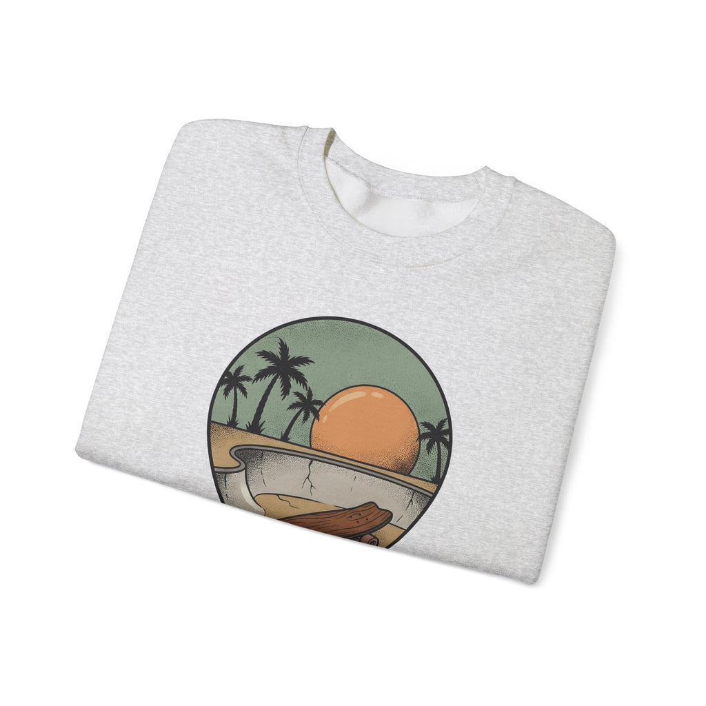 Longboard Design Sweatshirt Skateboarding Seaside Gift Women Classic Sweatshirt Longboarding Sweatshirt Skater Enthusiast Retro Sweatshirt Coastal Graphic Old