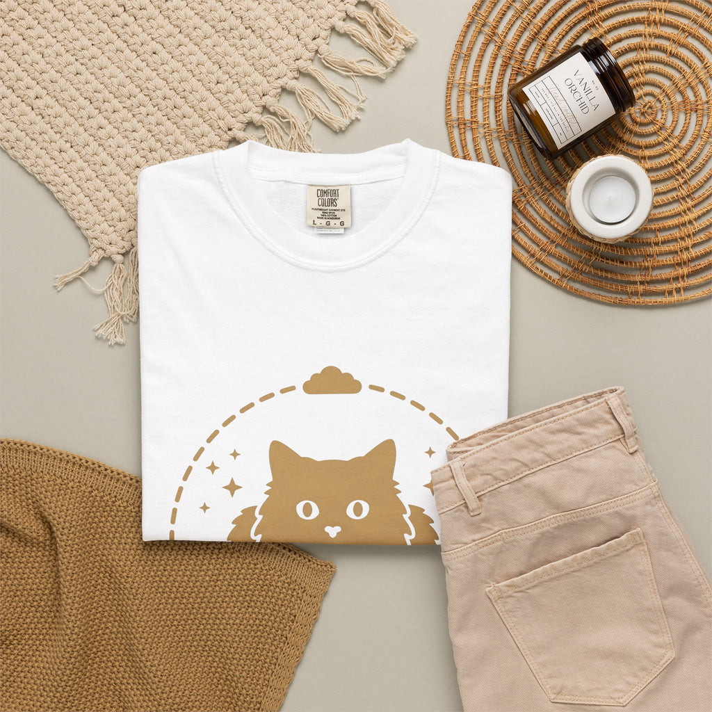 Soft Cat Cat Pet Gift Simple Kitten Cat Fan Minimalist Animal Contemporary Sparkles T-Shirt