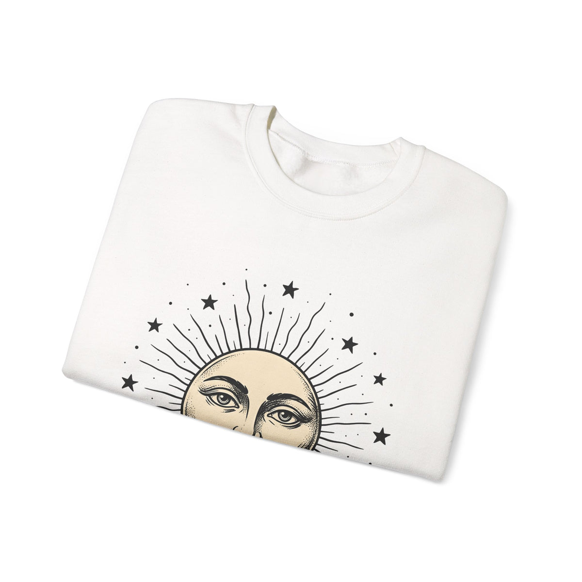 Sun Face Sweatshirt Boho Chic Space Gift Women Rustic Sweatshirt Sun Sweatshirt Hippie Fan Bohemian Sweatshirt Galaxy Graphic Line Art Stars Sweatshirt