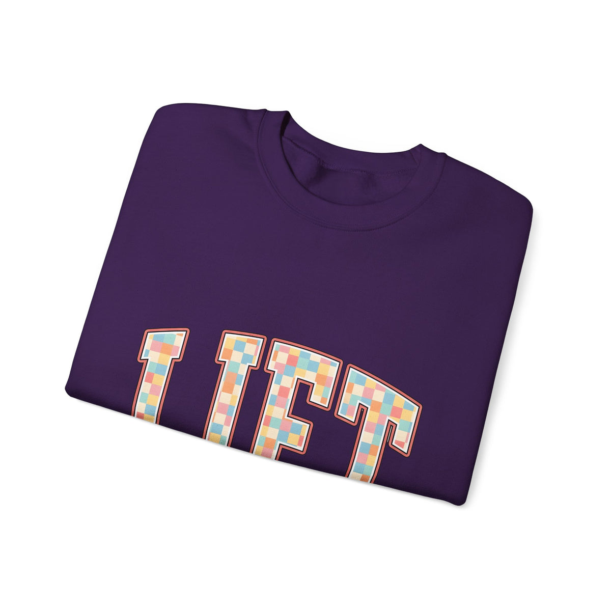 Chunky Block Text Sweatshirt Sports Workout Gift Women Neon Sweatshirt Typography Sweatshirt Athlete Enthusiast Glowing Sweatshirt Fitness Graphic Classic