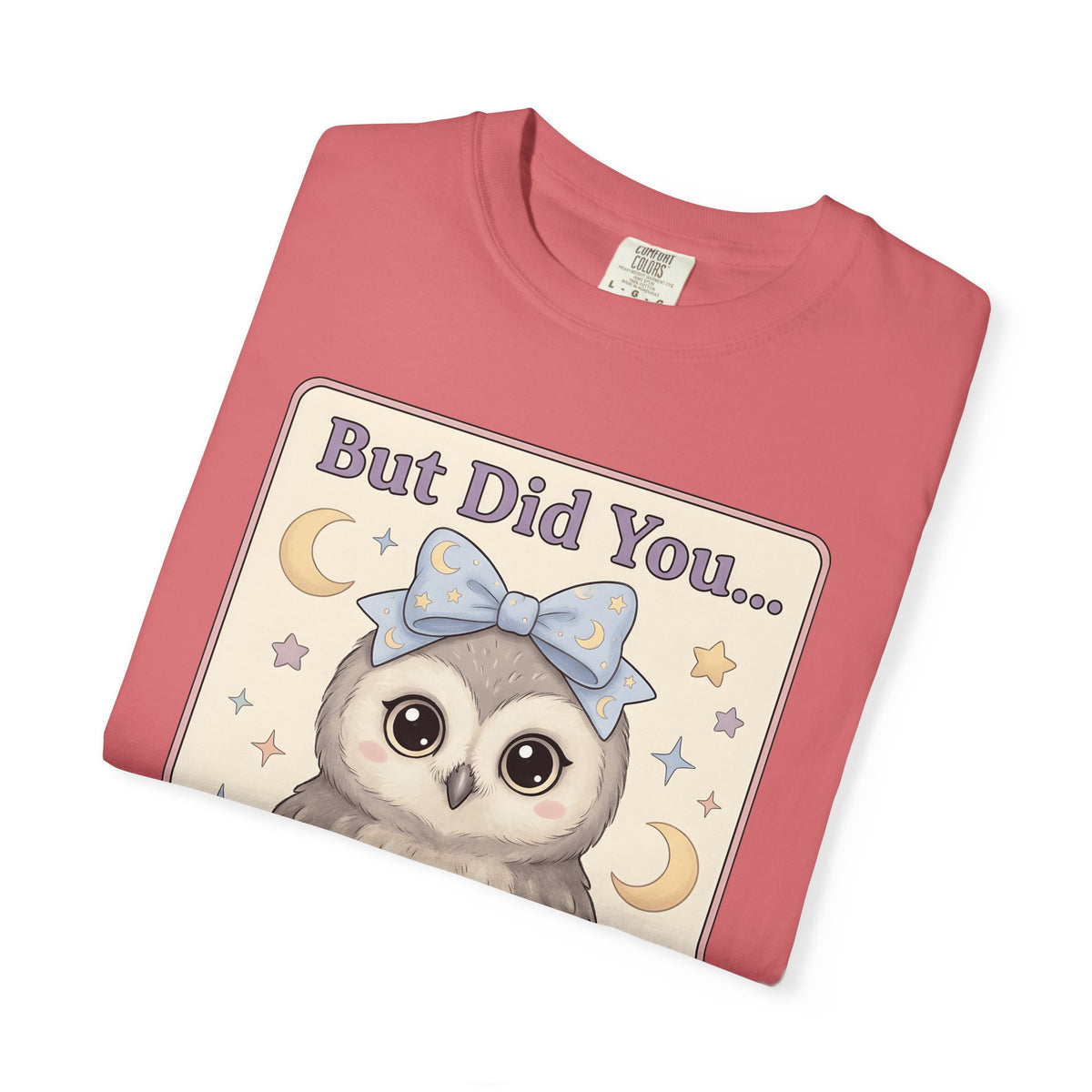 Owl Bow T-Shirt Teachers School Gift Women Kawaii T-Shirt Owl T-Shirt Educator Enthusiast Cute T-Shirt Classroom Graphic Pastel Laptop T-Shirt