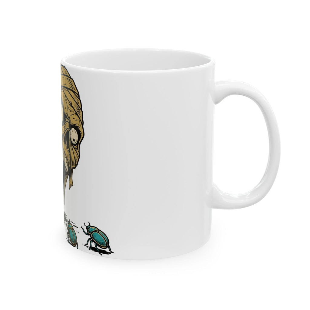 Mummy Skull Mug Halloween Ghost Gift Women Creepy Mug Skull Mug Horror Fan Spooky Mug Specter Graphic Classic Scarab Mug