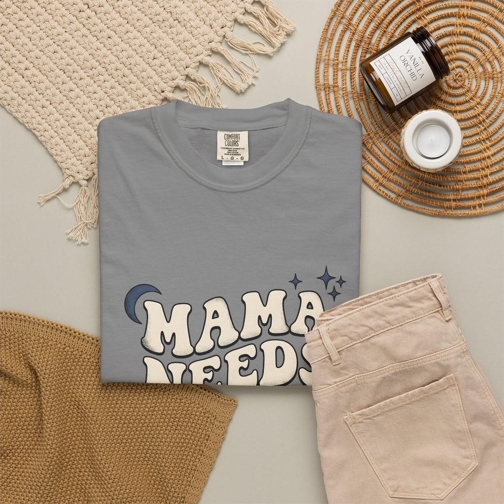 Large Bubble Text T-Shirt Moms Pajamas Gift Women Throwback T-Shirt Bubble Letter T-Shirt Motherhood Fan Retro Style T-Shirt Sleepwear Graphic