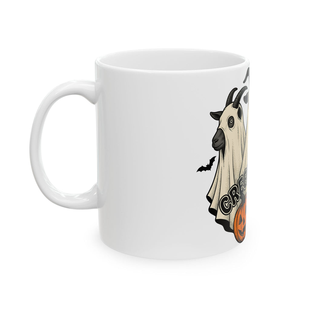 Phantom Goat Halloween Creature Gift Classic Specter Horror Fan Cryptid Monster Outline Carved Mug