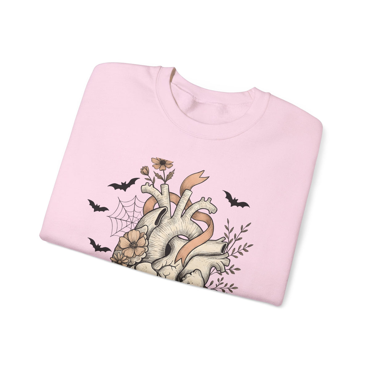 Anatomical Heart Sweatshirt Halloween Gothic Gift Women Tattoo Art Sweatshirt Cardiac Sweatshirt Horror Fan Ink Sweatshirt Dark Graphic Vintage Bats Sweatshirt