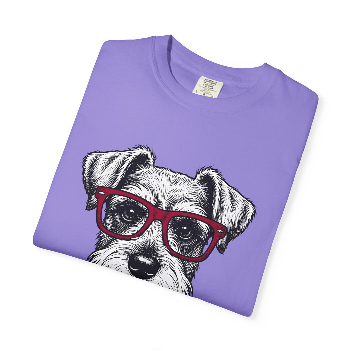 Schnauzer Pet T-Shirt Dog Critters Gift Women Line Art T-Shirt Dog T-Shirt Dog Fan Dog Graphic Dog Graphic Cartoon Spectacles T-Shirt