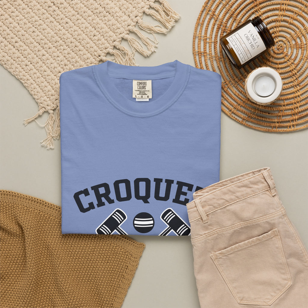 Croquet Mallets Croquet Game Gift Bold Mallet Croquet Fan Bold Sport Vintage Ball T-Shirt