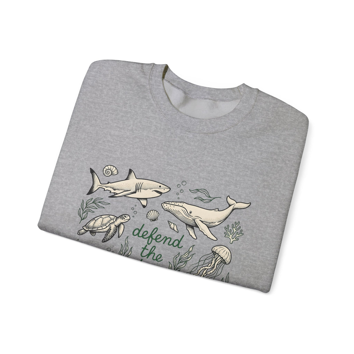 Sea Creatures Sweatshirt Ocean Wildlife Gift Women Sketch Sweatshirt Marine Life Sweatshirt Marine Fan Oceanic Sweatshirt Wildlife Graphic Retro Kelp Sweatshirt