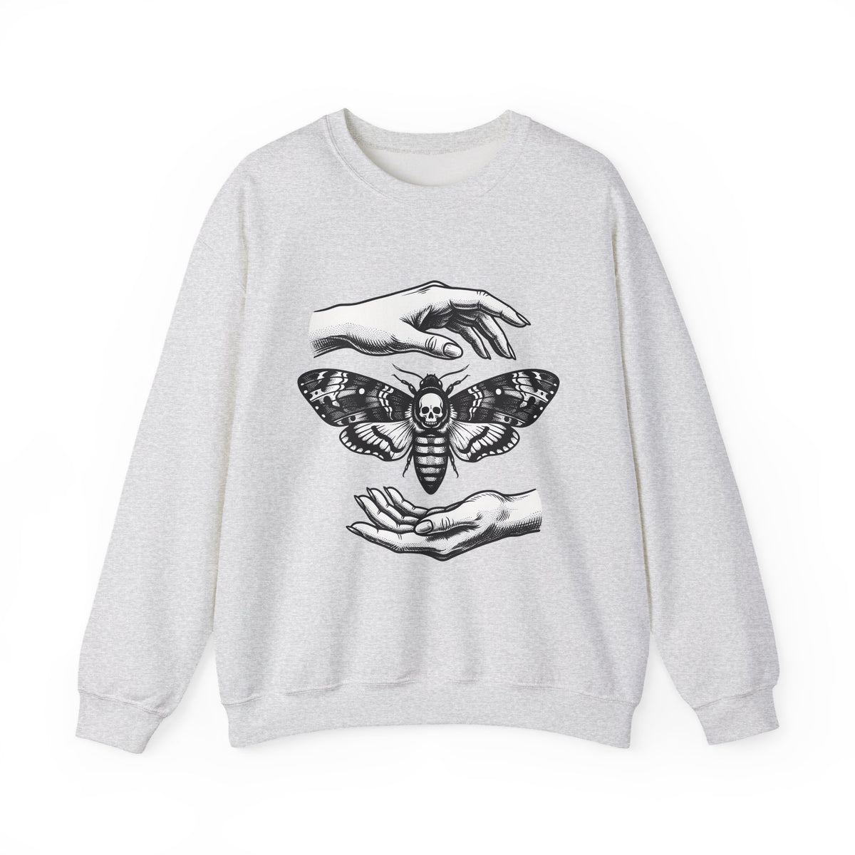 Skeleton Moth Sweatshirt Boho Chic Dark Fashion Gift Women Traditional Tattoo Sweatshirt Moth Sweatshirt Bohemian Fan Sailor Sweatshirt Gothic Graphic Antique