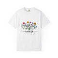 Field Blooms T-Shirt Nurse Petals Gift Women Line Art T-Shirt Wildflowers T-Shirt Healthcare Enthusiast Floral T-Shirt Floral Graphic Southwestern