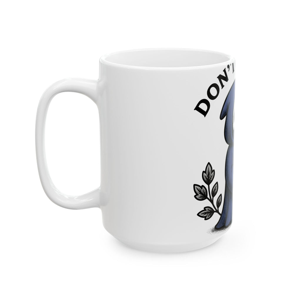 Death Figure Mug Halloween Witchcraft Gift Women Doodle Mug Grim Reaper Mug Horror Fan Skeleton Graphic Mug Classic Bloom Mug