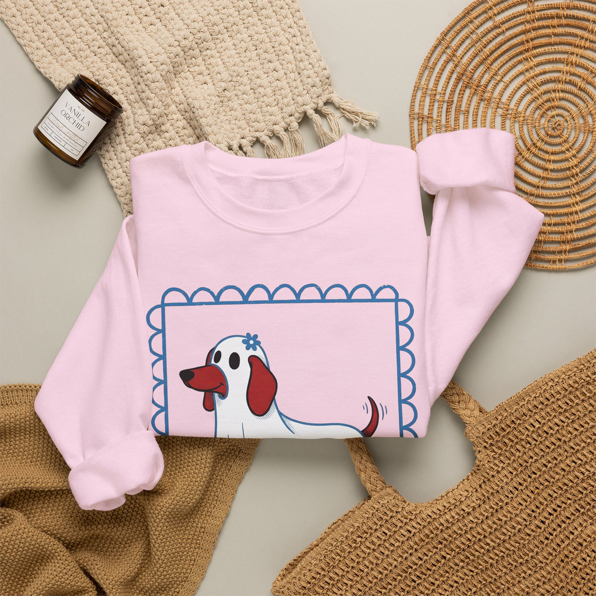 Dachshund Ghost Halloween Dog Gift Cartoon Wiener Sweatshirt