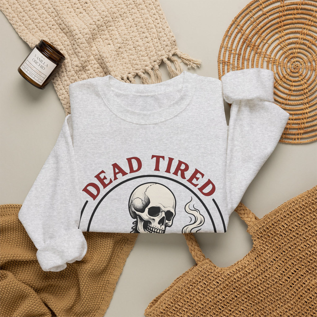 Skeleton Coffee Halloween Coffee Gift Tattoo Skull Coffee Horror Fan Traditional Caffeine Vintage Sweatshirt