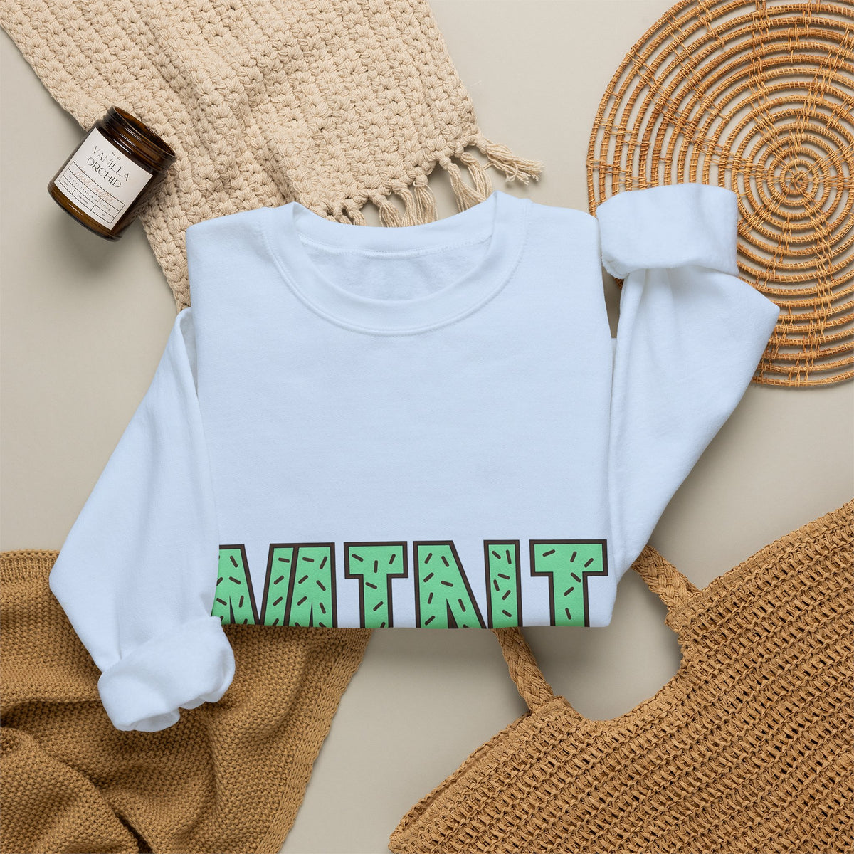 Sprinkle Motif Text Sweatshirt Desserts Confections Gift Women Cute Sweatshirt Sprinkle Text Sweatshirt Dessert Fan Sprinkles Sweatshirt Candy Graphic Hand