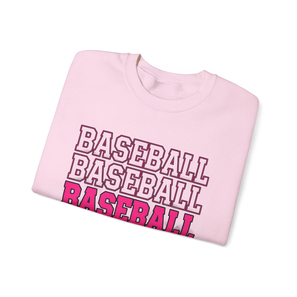 Baseball Lettering Sweatshirt Moms Athletics Gift Women Strong Sweatshirt Lettering Sweatshirt Mom Fan Bold Sweatshirt Sports Graphic Vintage Pink Highlight