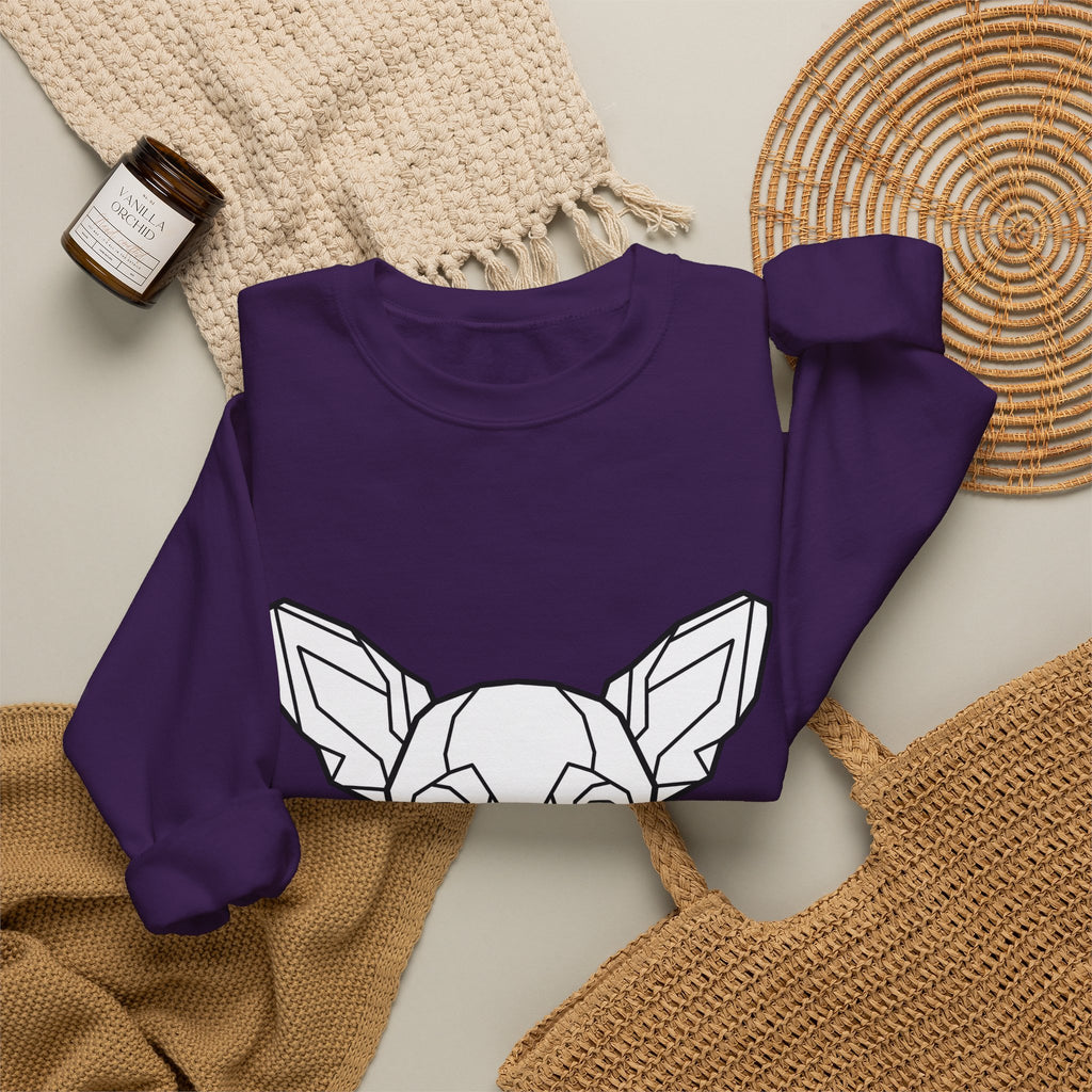 Chihuahua Puppy Sweatshirt Dog Animal Gift Women Abstract Sweatshirt Puppy Sweatshirt Dog Fan Canine Graphic Dog Illustration Line Art Head Sweatshirt
