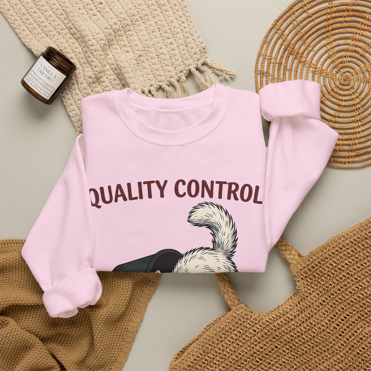 Plush Cat Waste Basket Sweatshirt Cat Satire Gift Women Shabby Chic Sweatshirt Trash Can Sweatshirt Cat Fan Distressed Sweatshirt Sarcastic Graphic Outline
