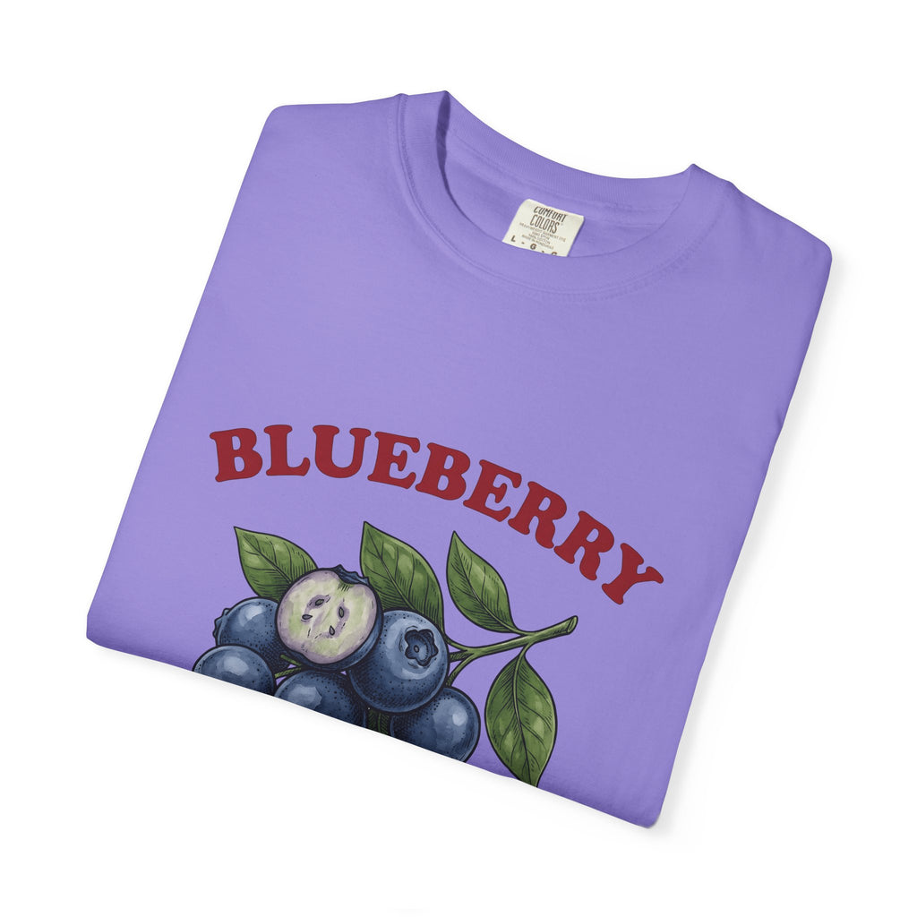 Blueberry Sprig T-Shirt Fruit Cooking Gift Women Sketch T-Shirt Blueberries T-Shirt Fruit Fan Drawing Design Line Art Greenery T-Shirt