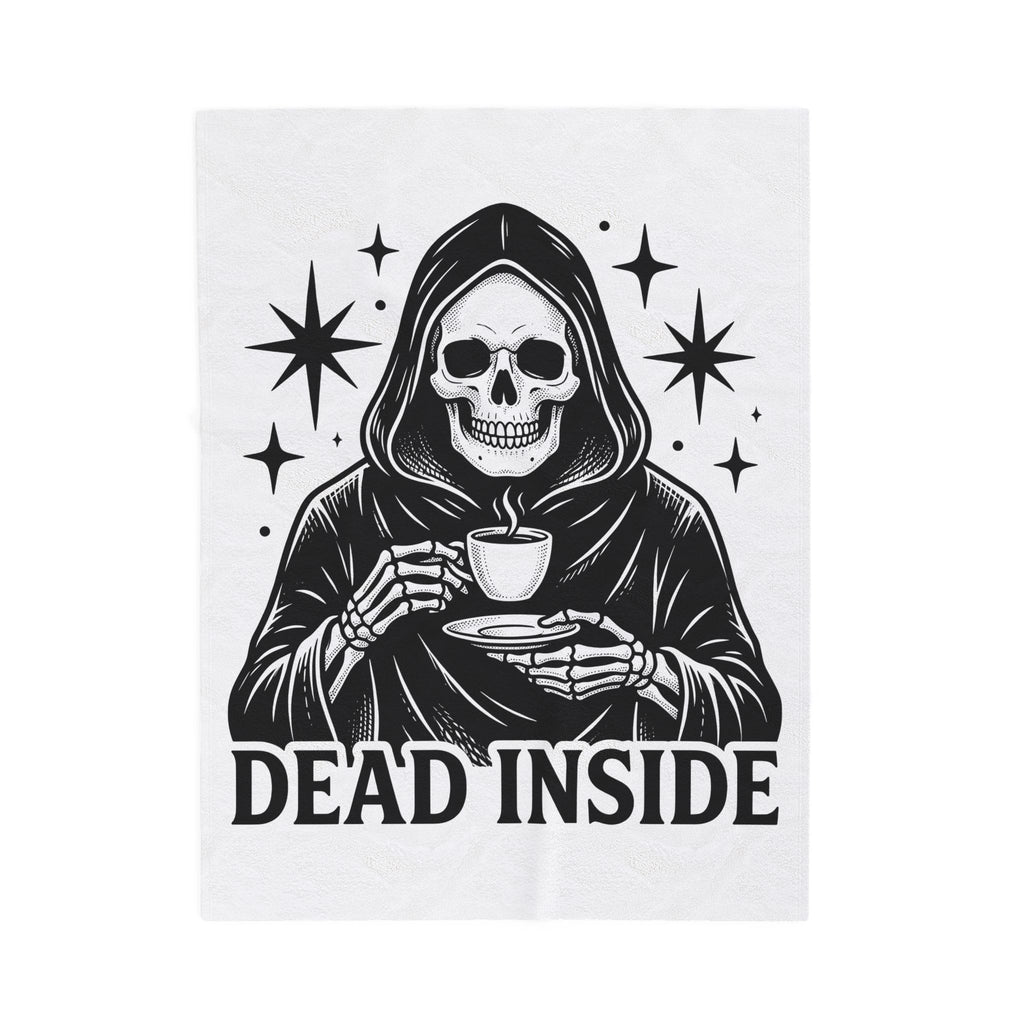 Death Reaper Blanket Halloween Espresso Gift Women Dark Blanket Grim Reaper Blanket Horror Fan Gothic Blanket Coffee Graphic Retro Blanket Blanket