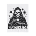 Death Reaper Blanket Halloween Espresso Gift Women Dark Blanket Grim Reaper Blanket Horror Fan Gothic Blanket Coffee Graphic Retro Blanket Blanket