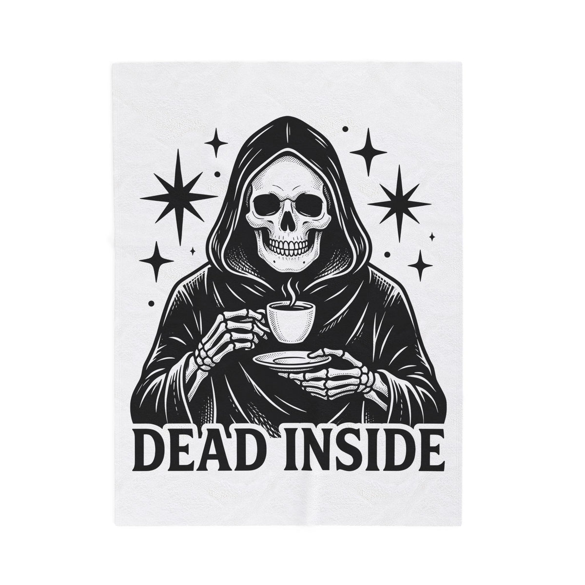 Death Reaper Blanket Halloween Espresso Gift Women Dark Blanket Grim Reaper Blanket Horror Fan Gothic Blanket Coffee Graphic Retro Blanket Blanket