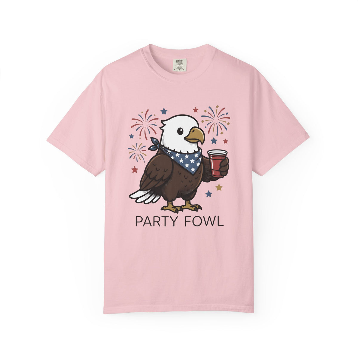 Bald Eagle T-Shirt 4th Of July Usa Gift Women Comic T-Shirt Eagle T-Shirt Independence Day Fan Cartoon T-Shirt American Graphic Vintage Fireworks