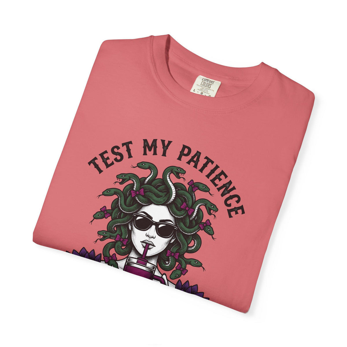 Medusa Glasses T-Shirt Moms Funny Gift Women Pop Art T-Shirt Gorgon T-Shirt Motherhood Fan Retro T-Shirt Humor Graphic Classic Lotus Bloom T-Shirt