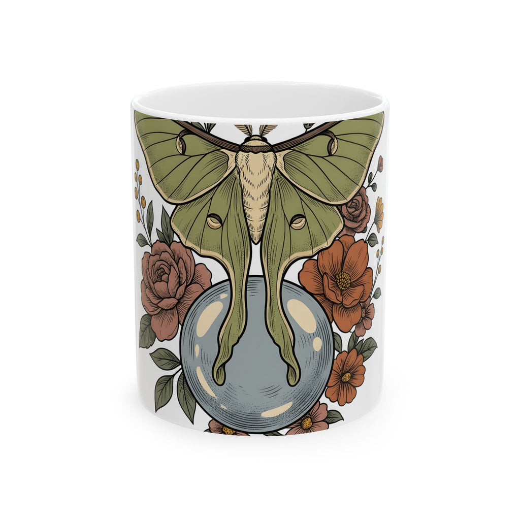Luna Butterfly Mug Halloween Occult Gift Women Leaf Mug Butterfly Mug Horror Fan Spirit Mug Mystic Graphic Classic Magic Orb Mug