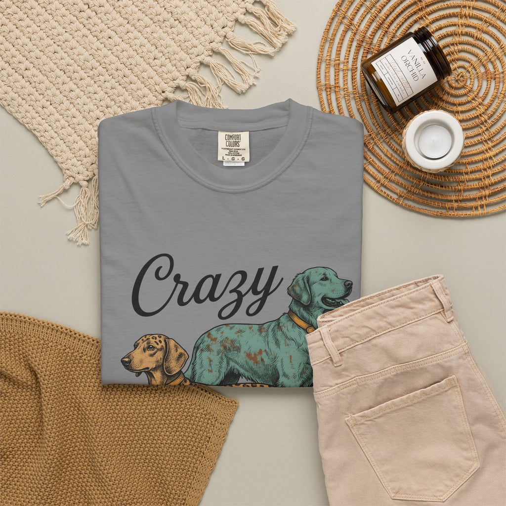 Dog Duo T-Shirt Dog Mom Pets Gift Women Vintage T-Shirt Canine T-Shirt Dog Mom Fan Retro T-Shirt Animal Graphic Hand Drawn Leopard Print T-Shirt