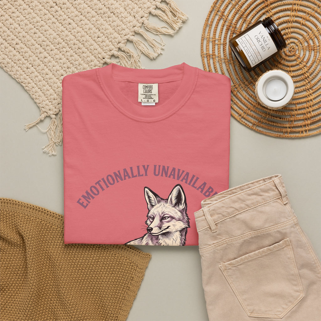 Fox Funny Animal Gift Hand Drawn Fox Humor Fan Illustrated Wildlife Vintage Arched Text T-Shirt