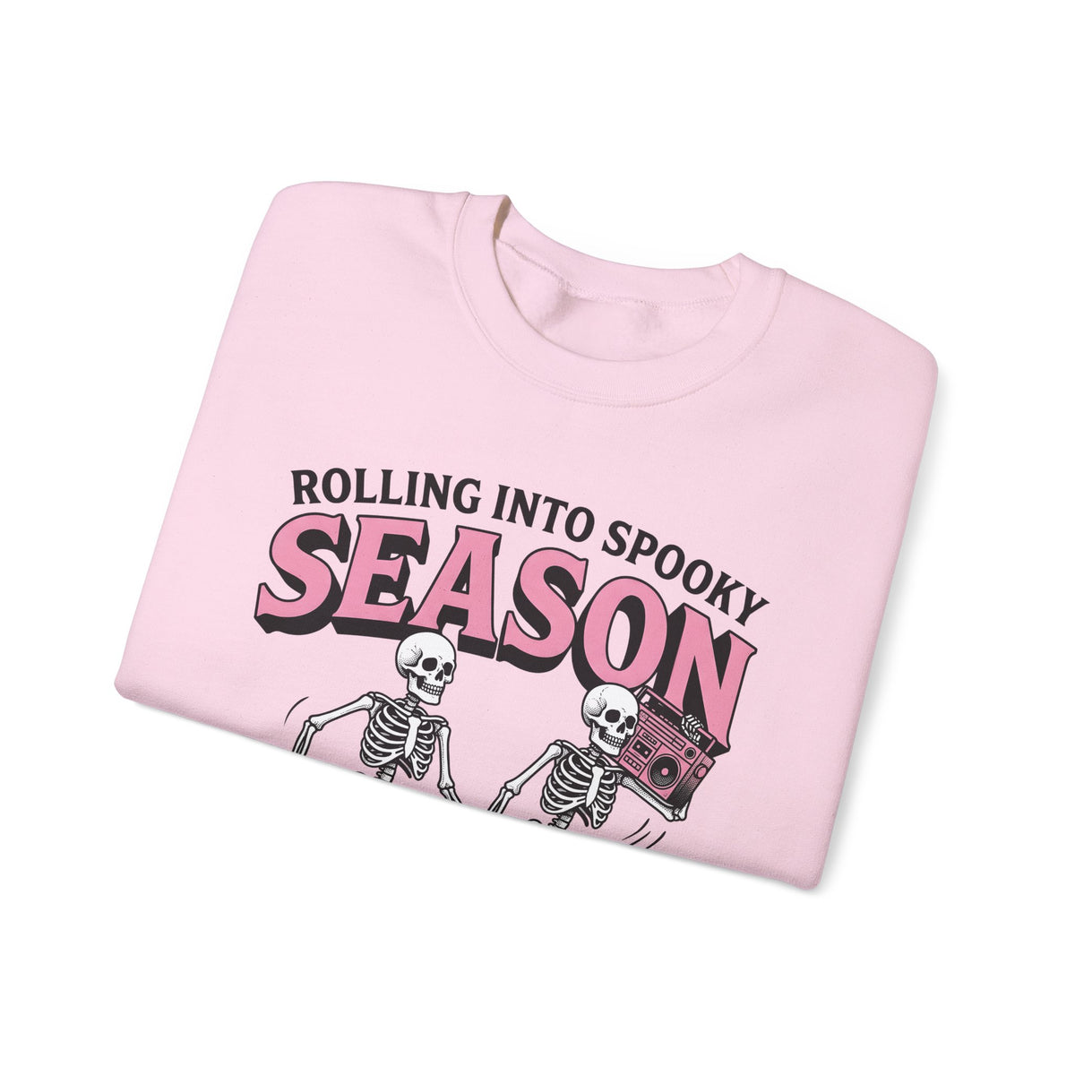 Skull Roller Skate Sweatshirt Halloween Celebration Gift Women Vintage Sweatshirt Roller Skating Sweatshirt Spooky Fan Retro Sweatshirt