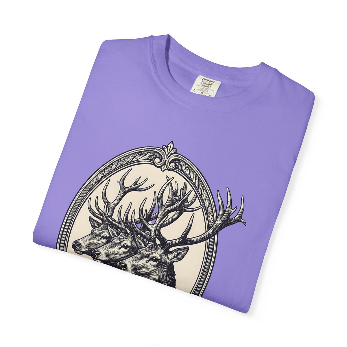 Stag Trio Boho Chic Nature Gift Vintage Deer Bohemian Fan Retro Wilderness Hand Drawn T-Shirt