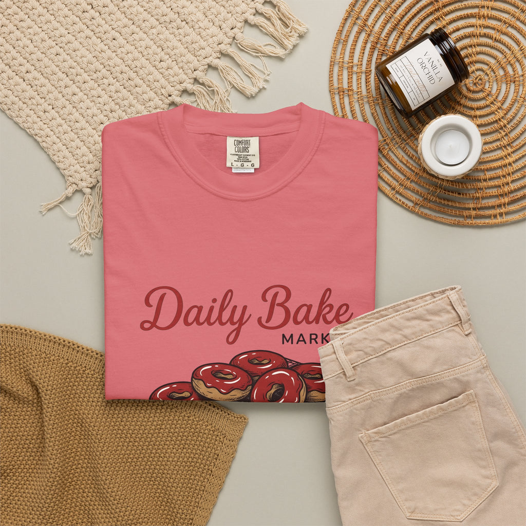 Doughnut Pile Desserts Pastry Gift Retro Donut Sweets Fan Vintage Bakery Sketch Wire Rack T-Shirt