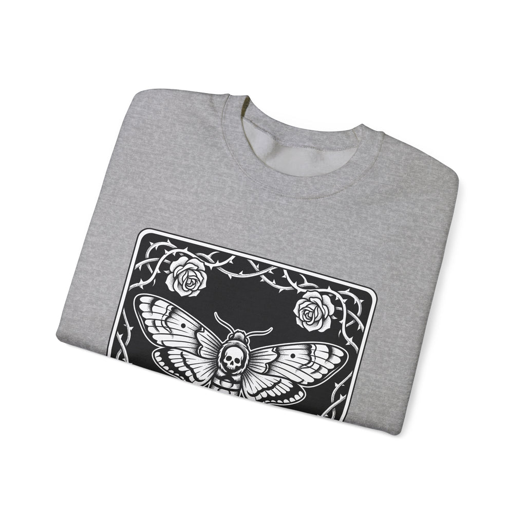 Skull Butterfly Sweatshirt Gothic Magic Gift Women Traditional Tattoo Sweatshirt Sugar Skull Sweatshirt Darkwave Fan Tattooed Sweatshirt Mystic Graphic Horror