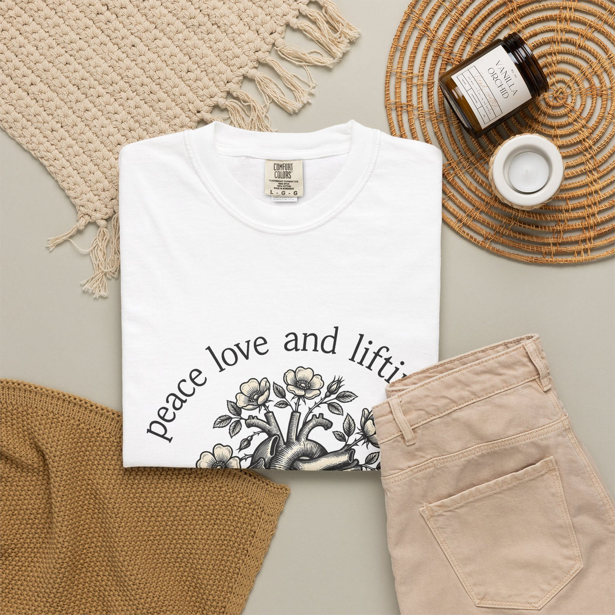 Heart Anatomy Flowers T-Shirt Fitness Exercise Gift Women Garden T-Shirt Heart T-Shirt Athlete Enthusiast Botanical T-Shirt Workout Graphic Classic