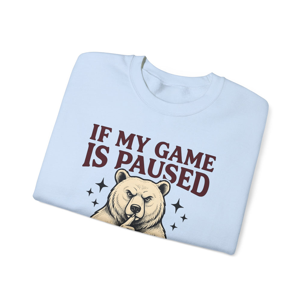 Gamer Bear Gaming Creature Gift Cartoon Teddy Gamer Fan Comic Creature Old School Controller Sweatshirt