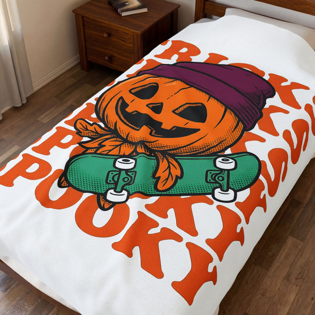 Halloween Pumpkin Halloween Sports Gear Gift Caricature Gourd Halloween Fan Cartoon Athletic Blanket