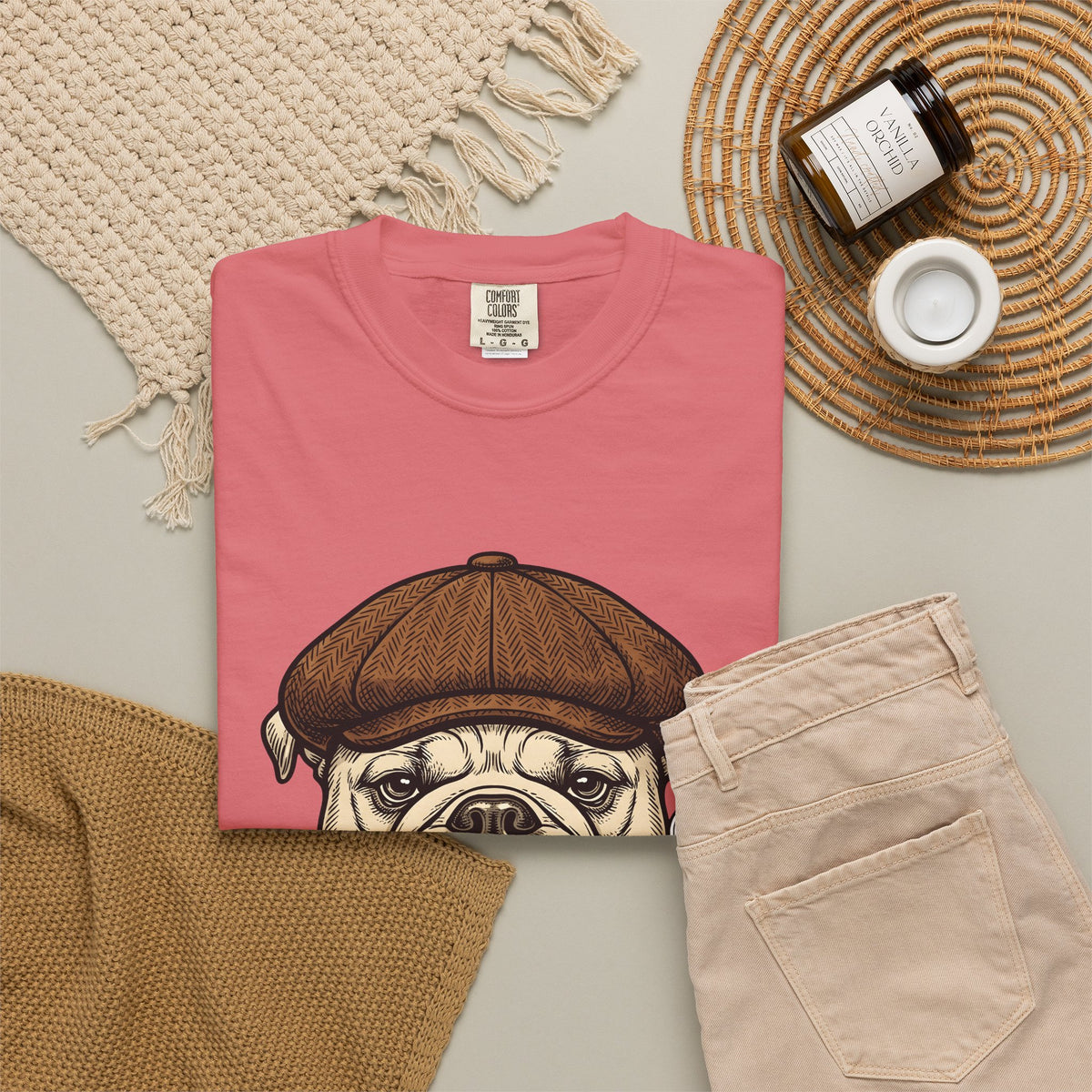 Bulldog Head T-Shirt Dog Creatures Gift Women Old School T-Shirt Bulldog T-Shirt Dog Fan Bulldog Graphic T-Shirt Vintage Illustration Animal