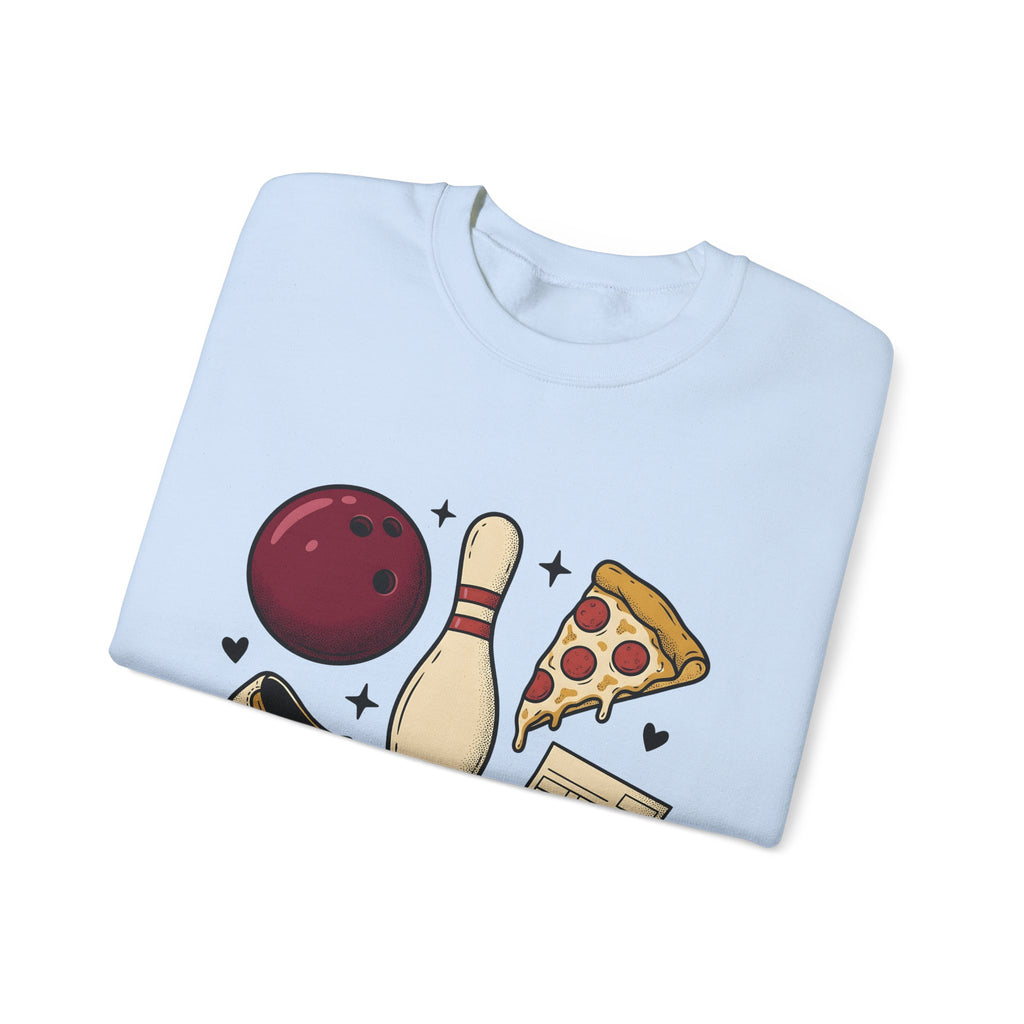 Bowling Ball Pins Sweatshirt Bowling Cuisine Gift Women Classic Sweatshirt Bowling Pins Sweatshirt Bowler Fan Vintage Sweatshirt Food Graphic Old School