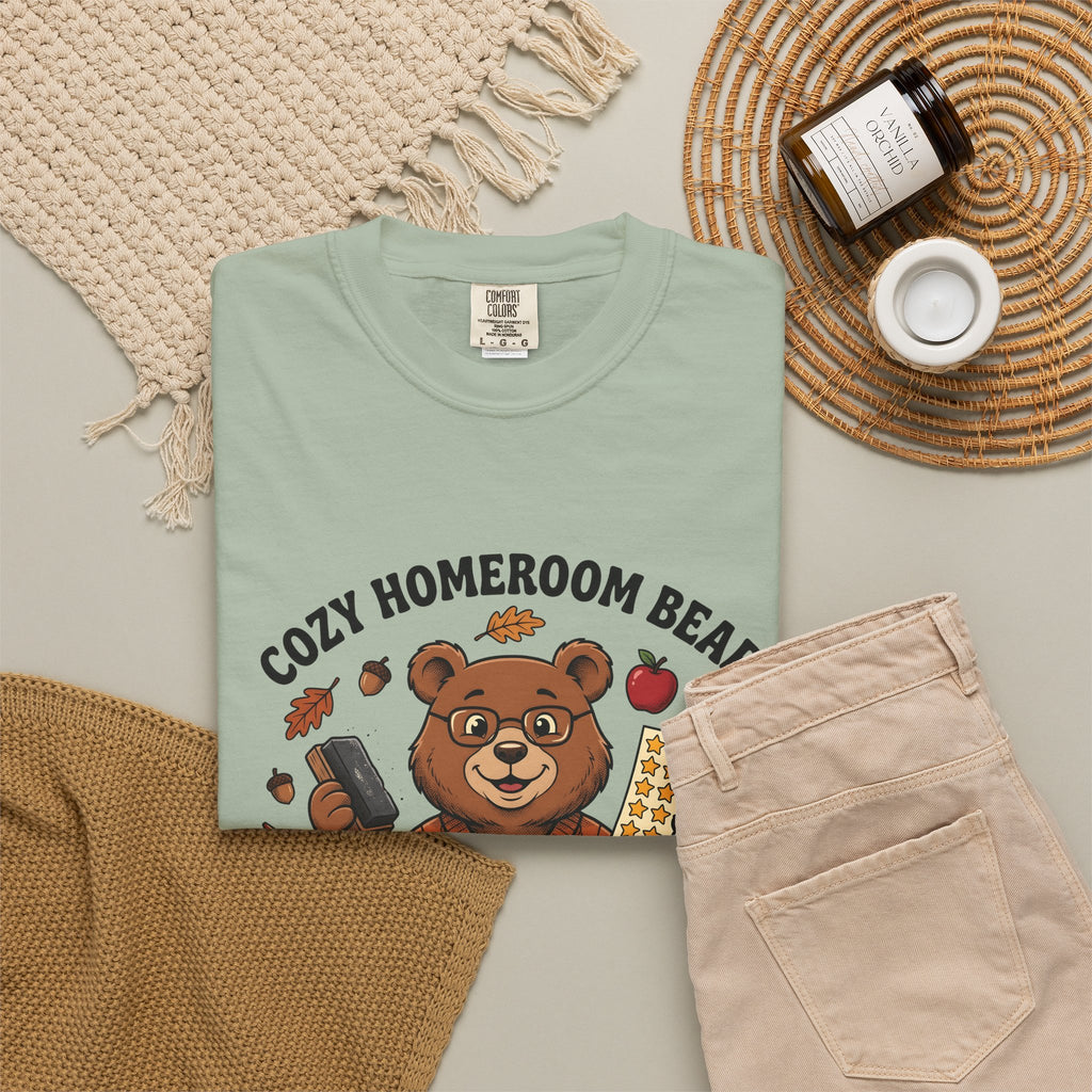 Bear Teacher T-Shirt Teachers Education Gift Women Cartoon T-Shirt Teddy Teacher T-Shirt Educator Enthusiast Comic T-Shirt Learning Graphic Hand