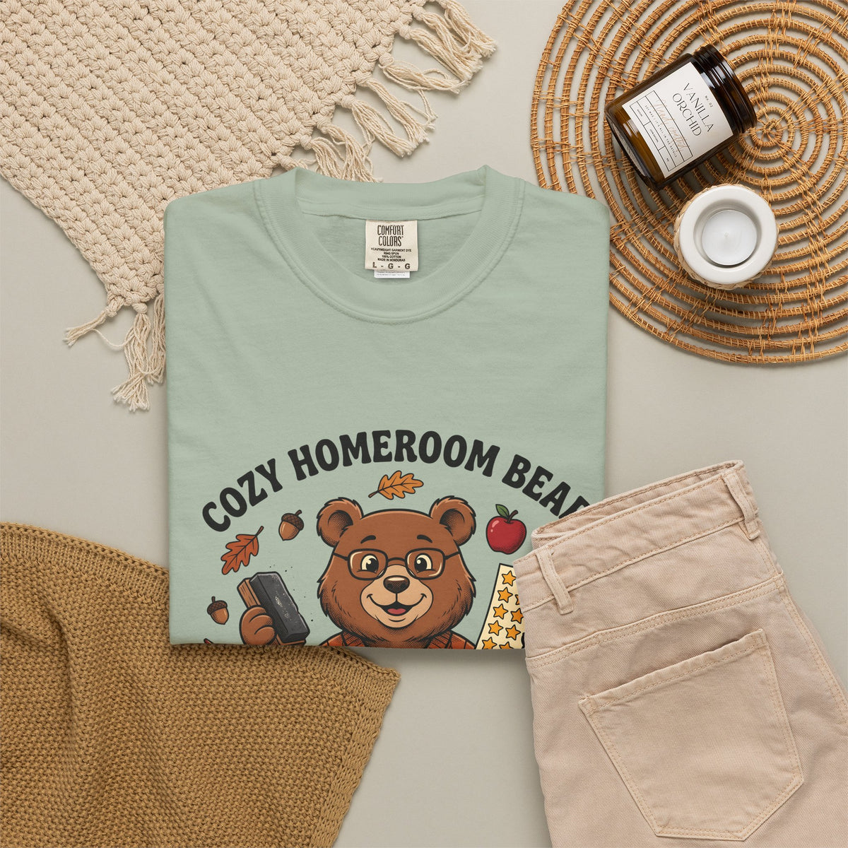 Bear Teacher T-Shirt Teachers Education Gift Women Cartoon T-Shirt Teddy Teacher T-Shirt Educator Enthusiast Comic T-Shirt Learning Graphic Hand